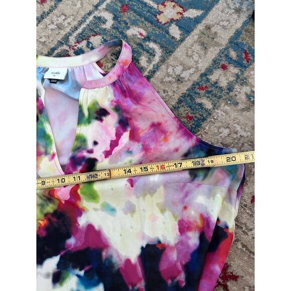 CAbi #5971 Women's Watercolor Celebration Abstract Midi Dress Size Medium - Picture 6 of 8